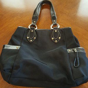 Kenneth Cole Reaction Black Tote with gold accents, lots of pockets!